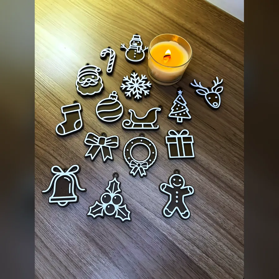Bonecos de Gengibre e enfeites — foto real (1 de 2)