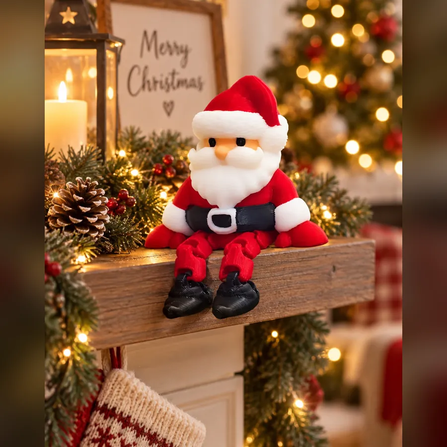 Papai Noel Articulado — ilustração