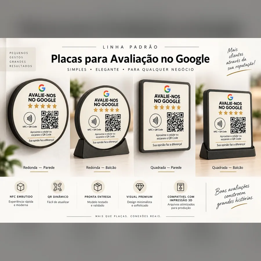 Placas de Avaliação no Google — ilustração (1 de 2)