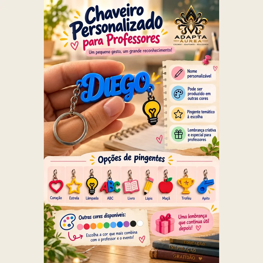 Chaveiro Personalizado — ilustração (2 de 2)